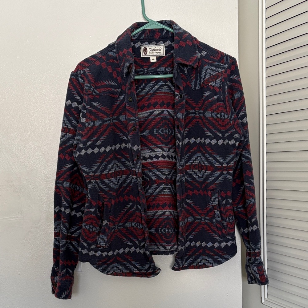 Chalet Women's Geometric Utility Jacket - Navy and Red